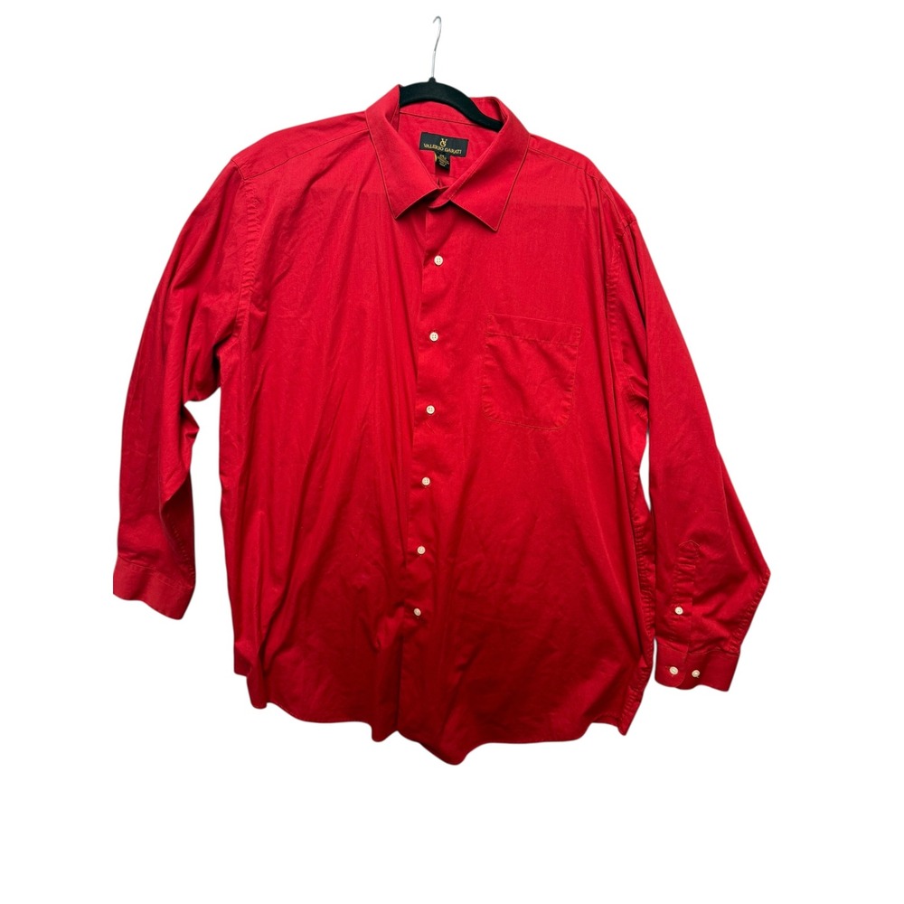 Valerio Garati Dress Shirt Men 2X Red Long Sleeve Button Down Classic